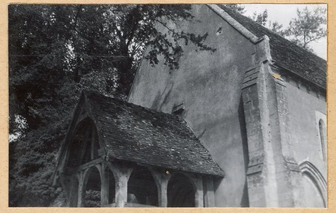porche et façade ouest, vue partielle