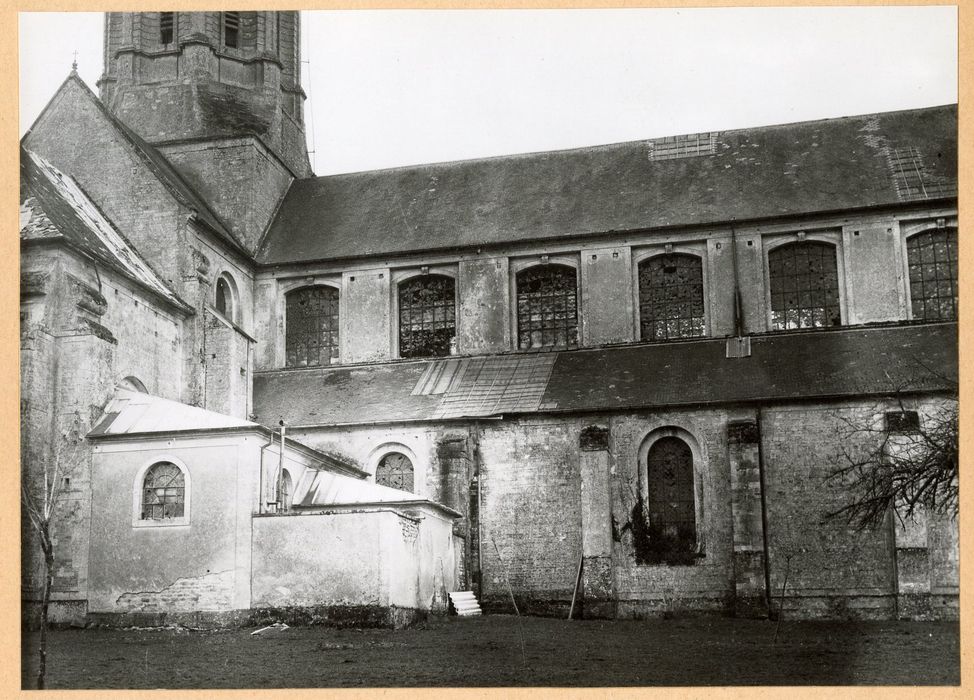 église abbatiale, façade latérale nord