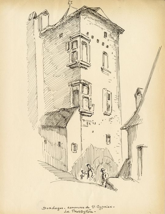 façades sur rues (dessin : encre sur papier)