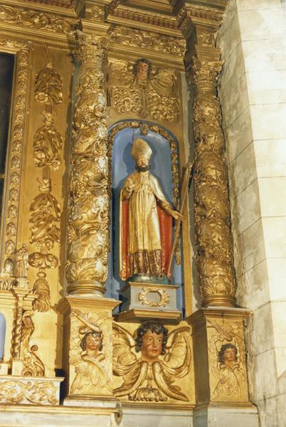 retable, tabernacle du maître-autel, statue : saint Evéque