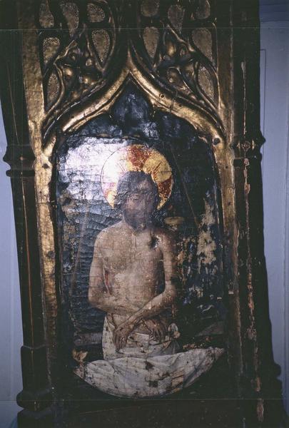 panneau de polyptyque : Christ de douleur à mi-corps, détail - © Ministère de la Culture (France), Médiathèque du patrimoine et de la photographie (objets mobiliers), tous droits réservés