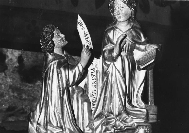 groupe sculpté : l'annonciation - © Ministère de la Culture (France), Médiathèque du patrimoine et de la photographie (objets mobiliers), tous droits réservés