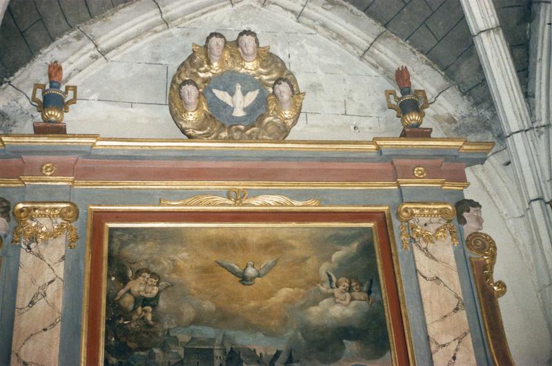 retable, tableau : voeu de la ville de Salers, détail