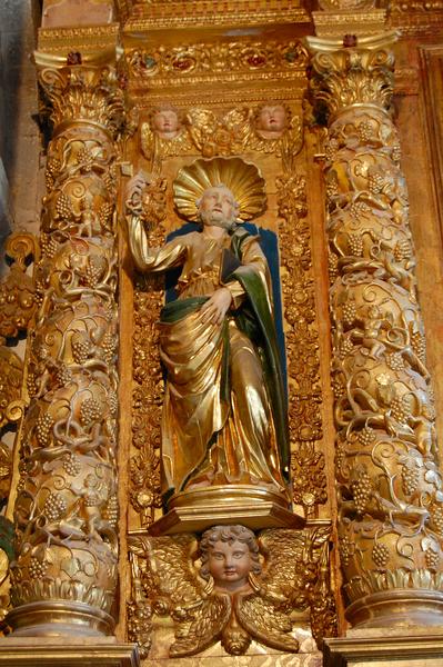 retable du maître-autel, statue : saint Pierre, vue générale