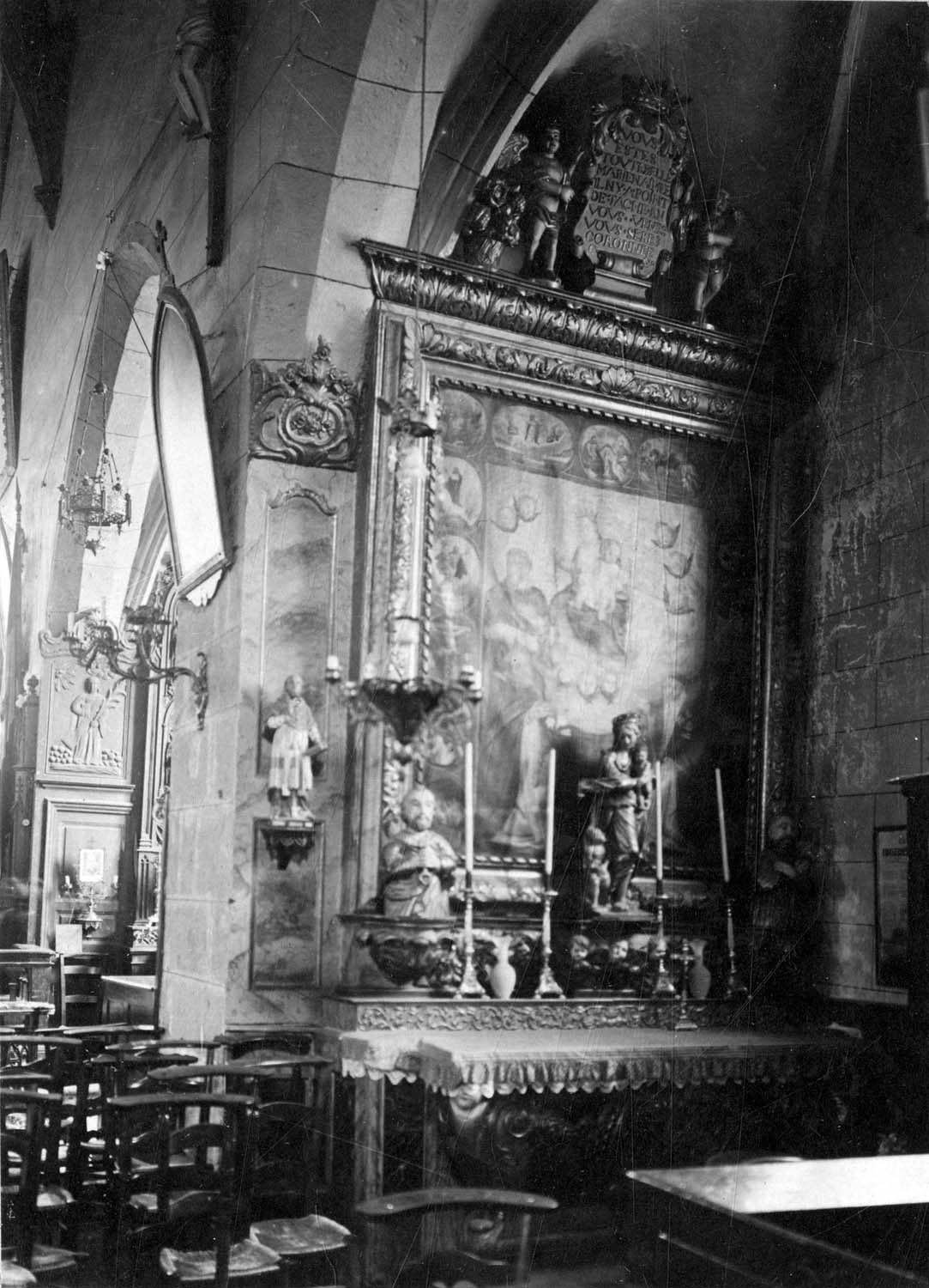 autel, retable de la Vierge-du-Rosaire, vue générale - © Ministère de la Culture (France), Médiathèque du patrimoine et de la photographie (objets mobiliers), tous droits réservés