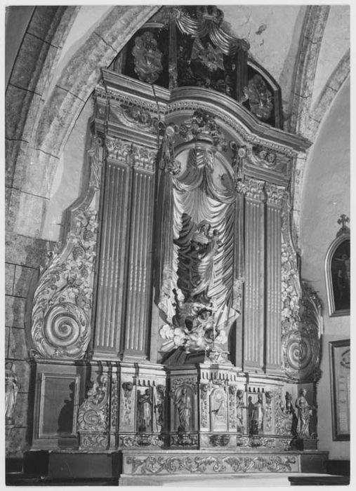 tabernacle à ailes et exposition, retable de la Vierge ou du Rosaire