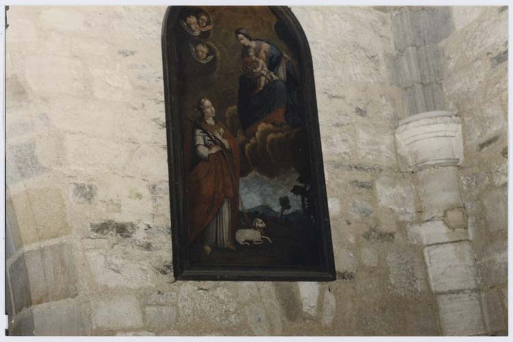 Tableau : Sainte Agnès et la Vierge