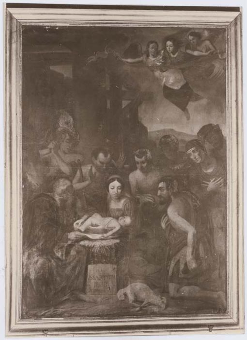 tableau : Adoration des bergers 