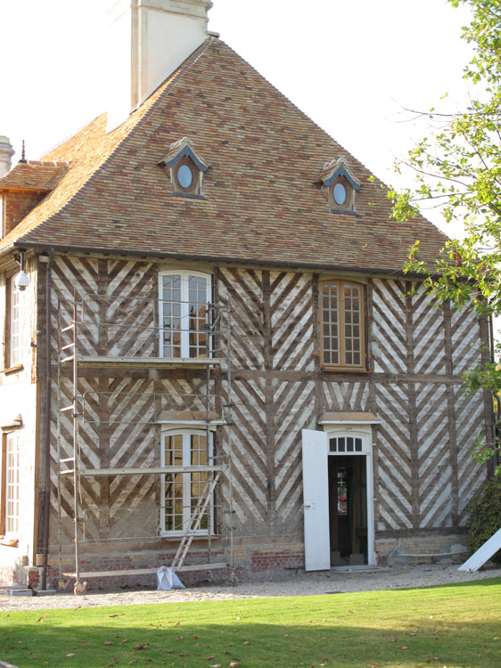 Pignon du logis à pans de bois