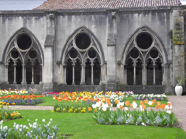 Cloître : arcades d'une galerie