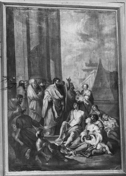 Tableau : saint Pierre guérissant les malades