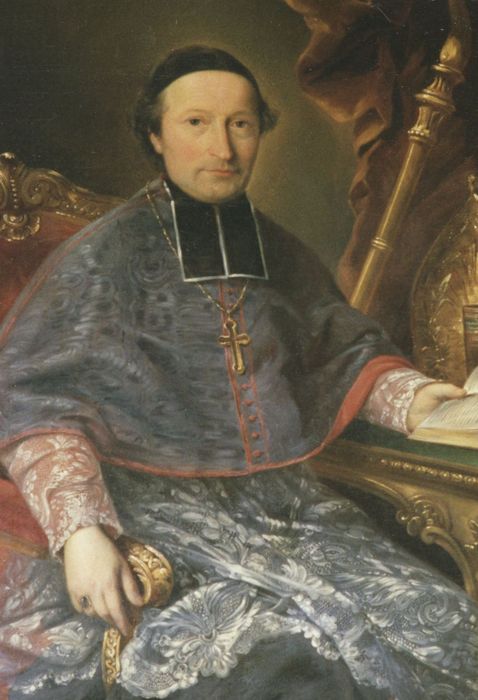 tableau : portrait du cardinal Régnier évêque d'Angoulême (1842-1850)