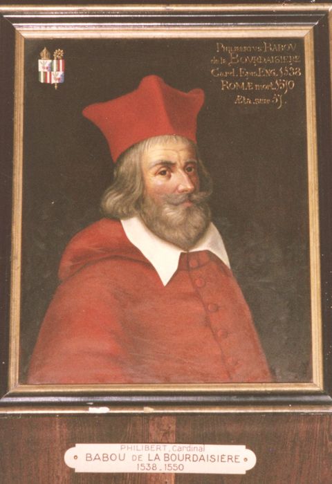 tableau : portrait de Babou de la Bourdaisière, cardinal et évêque