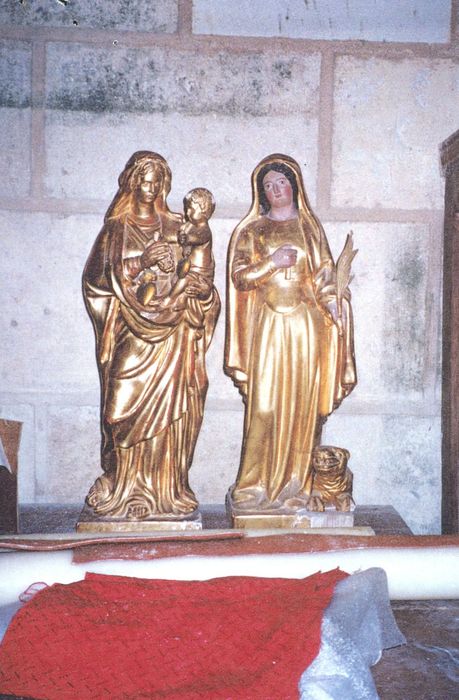 statues (statuettes) : Vierge à l'Enfant et sainte Marguerite (photocopie numérisée)