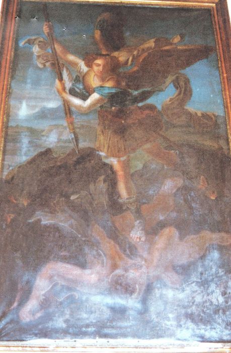 tableau : Saint Michel terrassant le dragon (photocopie numérisée) 