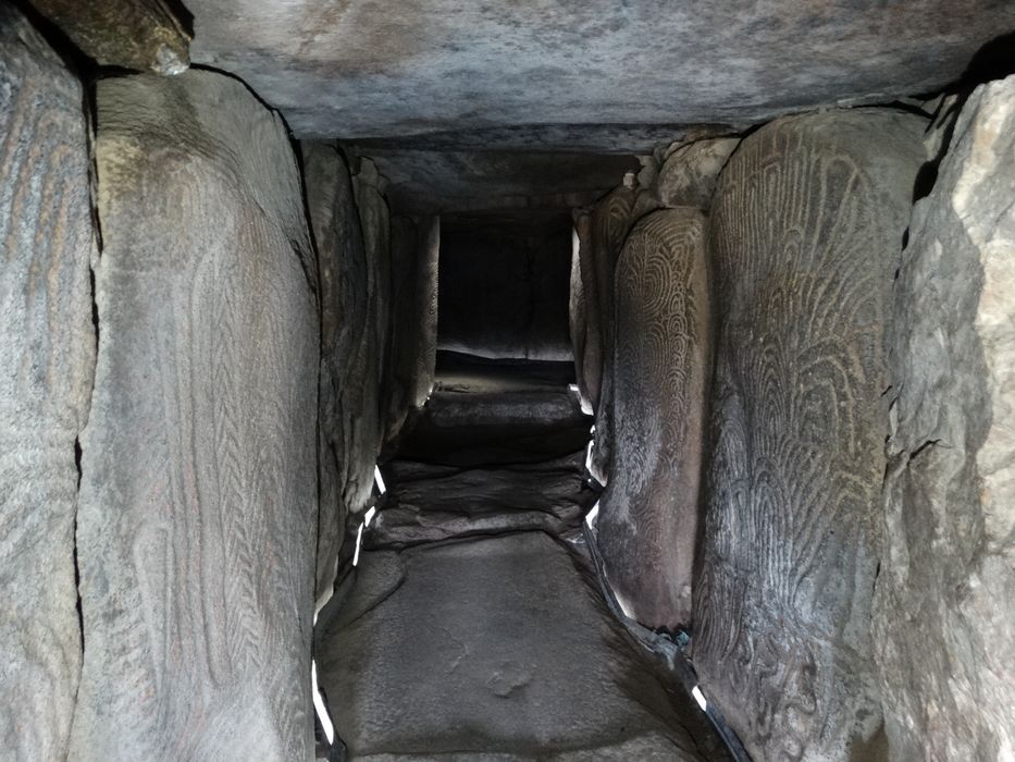 Tumulus-dolmen de l'île Gavrinis : Vue partielle