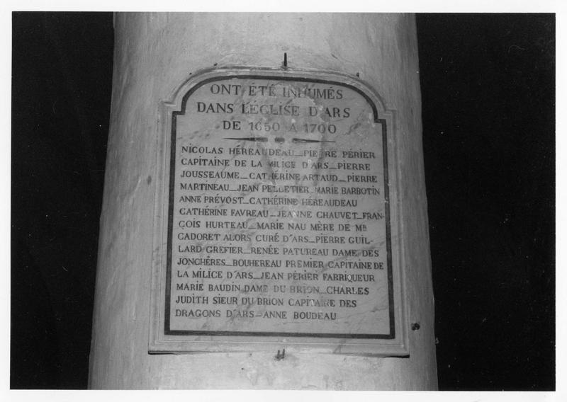 plaque commémorative