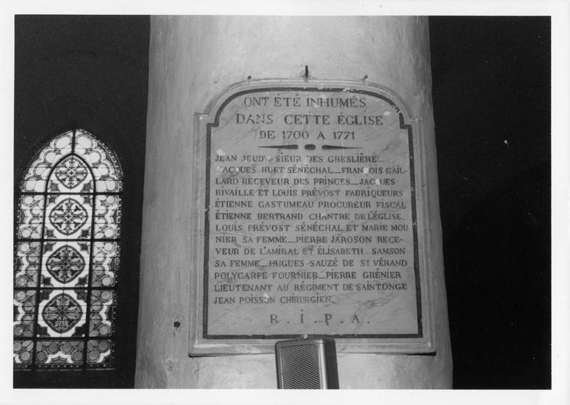 plaque commémorative