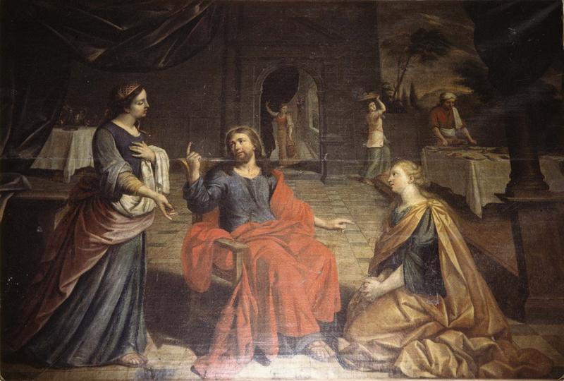 tableau : le repas de Jésus chez Marthe et Marie