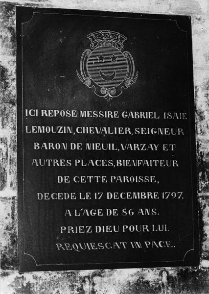 plaque funéraire