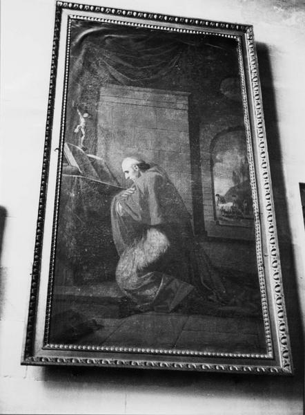 tableau : cardinal en prière