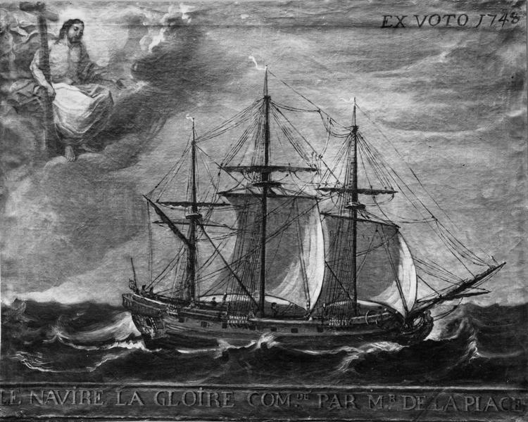 ex-voto, tableau : le navire la Gloire