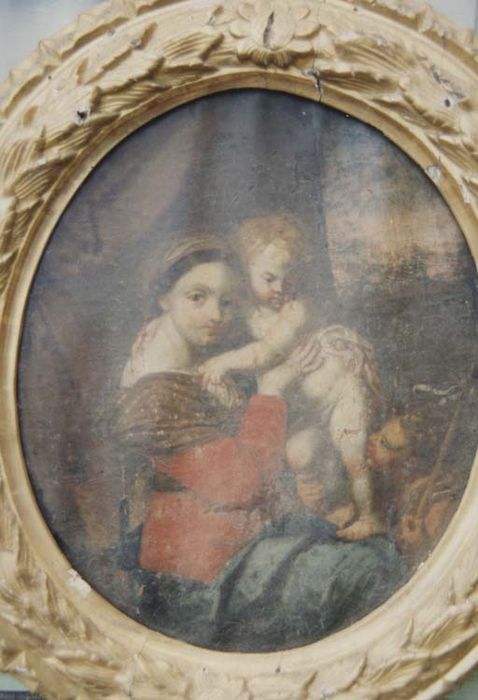 tableau et son cadre, détail : Vierge à l'Enfant et saint Jean-Baptiste enfant - © Ministère de la Culture (France), Médiathèque du patrimoine et de la photographie, diffusion GrandPalaisRmn Photo