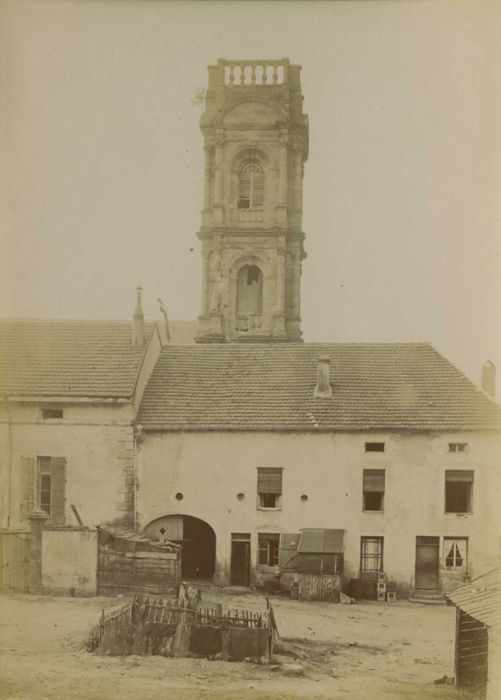 église abbatiale, clocher, élévation nord, vue générale