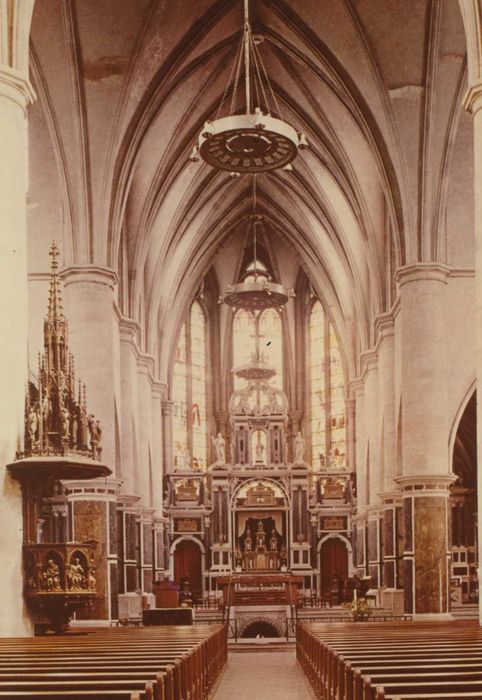 église abbatiale, nef, vue générale