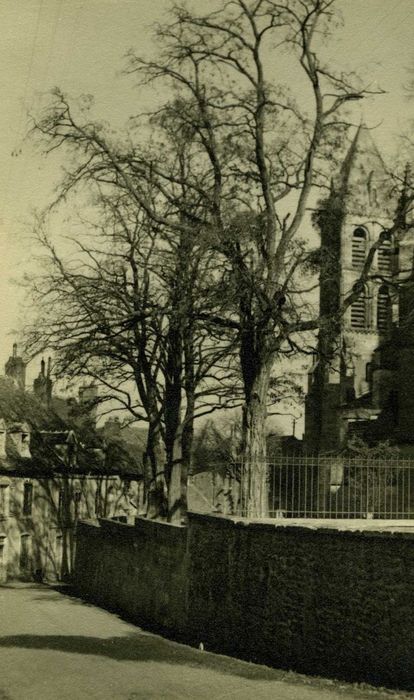 mur de terrassement bordant la terrasse à l’est de la cathédrale, vue partielle