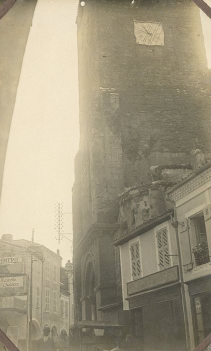 clocher, élévation ouest, vue partielle