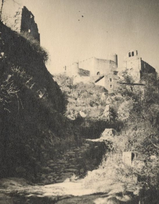 vue générale du château et de la chapelle dans leur environnement