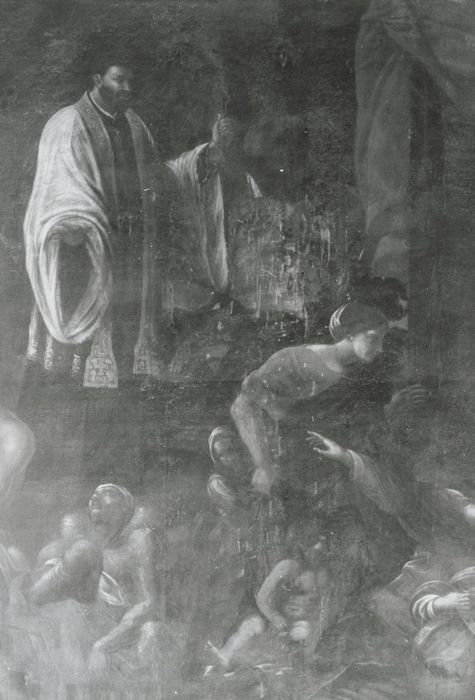 tableau : Saint François Xavier guérissant les pestiférés, détail