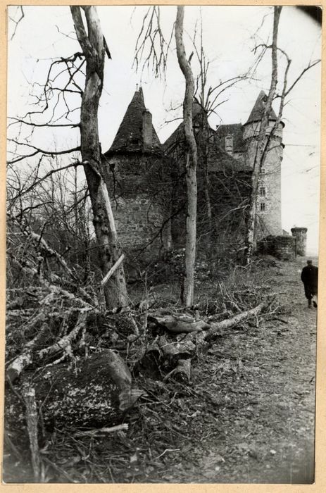 vue partielle des communs (et du château en arrière plan) depuis le Nord