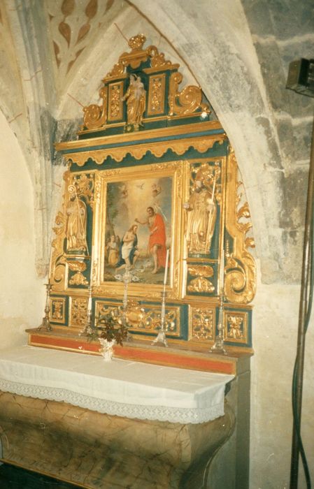 retable latéral, tableau : Baptême du Christ