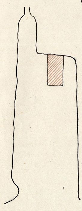 plan de la grotte (dessin : encre sur papier)
