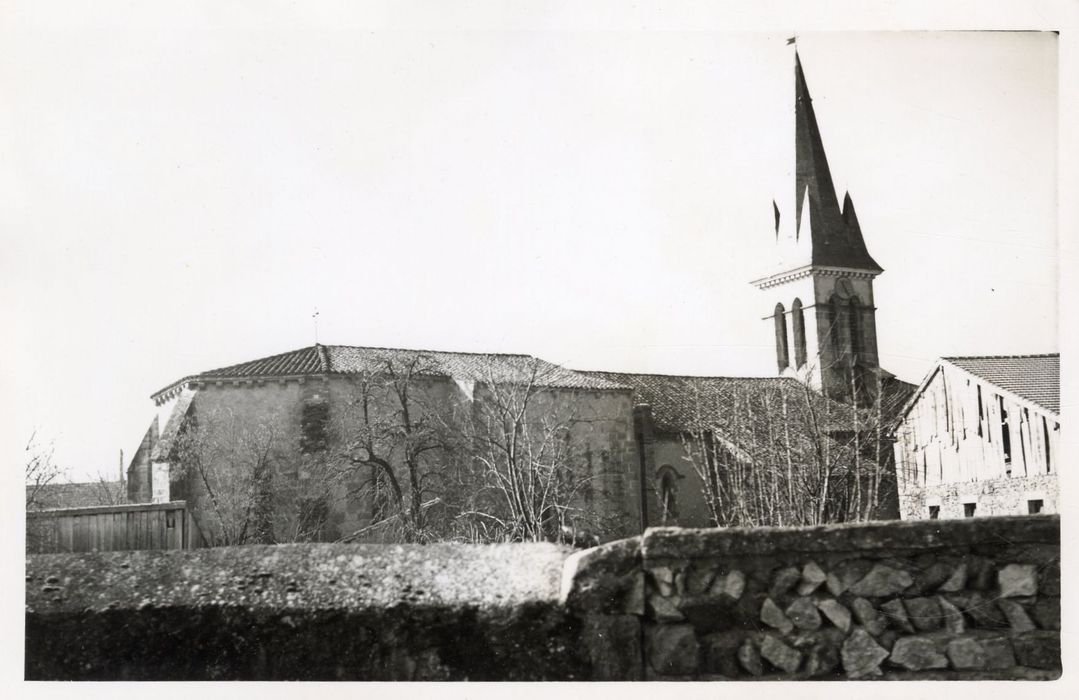 façade latérale nord, vue partielle