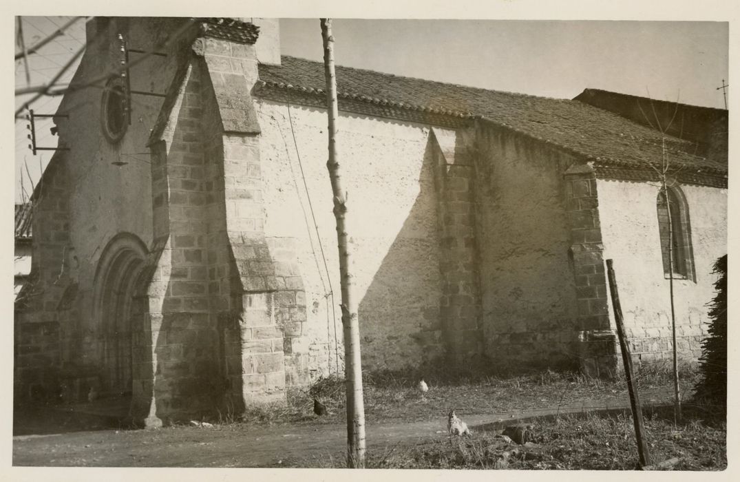 façade latérale sud, vue partielle