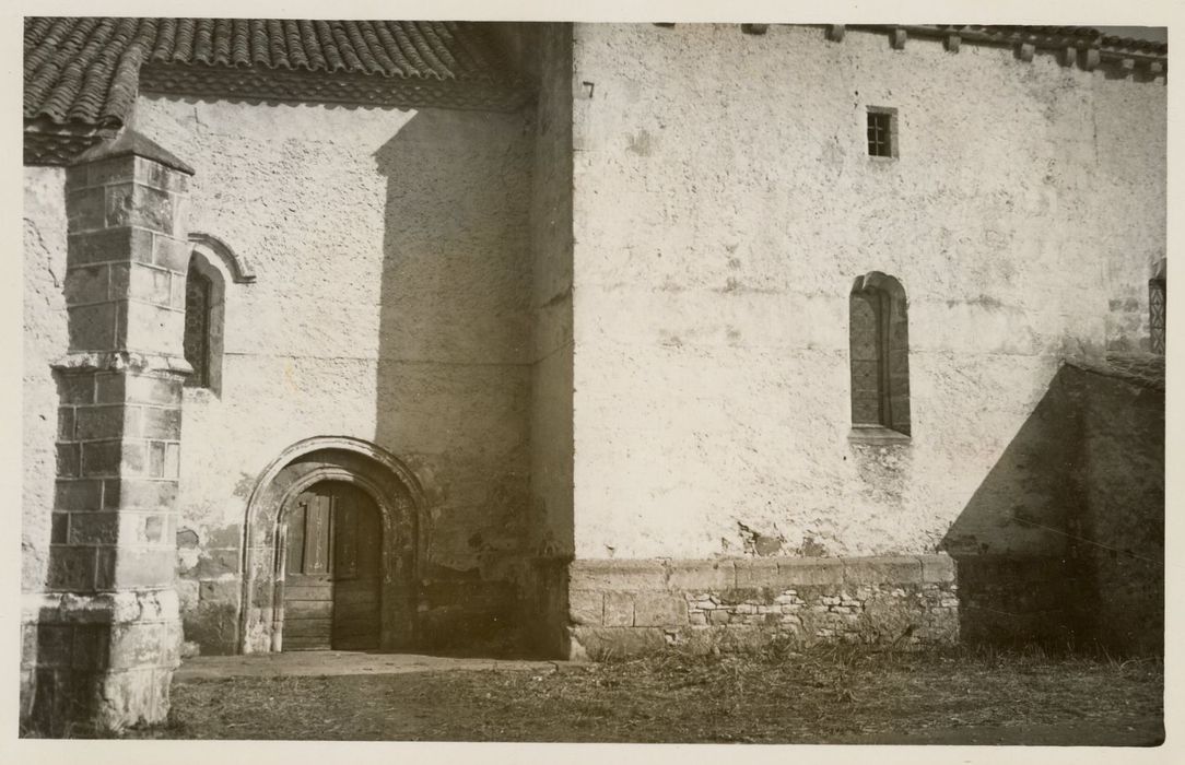 façade latérale sud, vue partielle