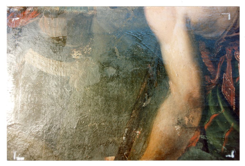 tableau : Résurrection, avec des membres de la famille de Bueil, détail