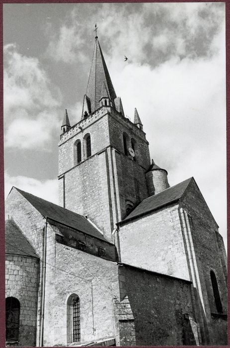 église abbatiale, clocher, élévations nord et est