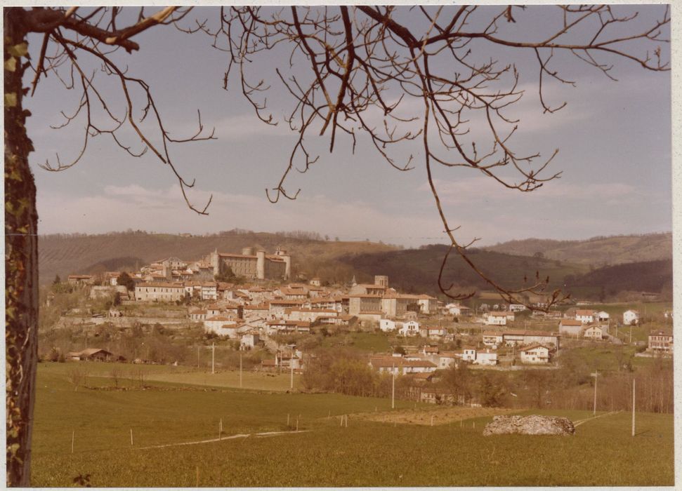 vue générale des bâtiments dans leur environnement depuis le Sud-Ouest