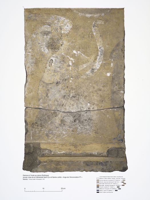 fragment lapidaire de l’ancien jubé : Ange de l’Annonciation (document imprimé)