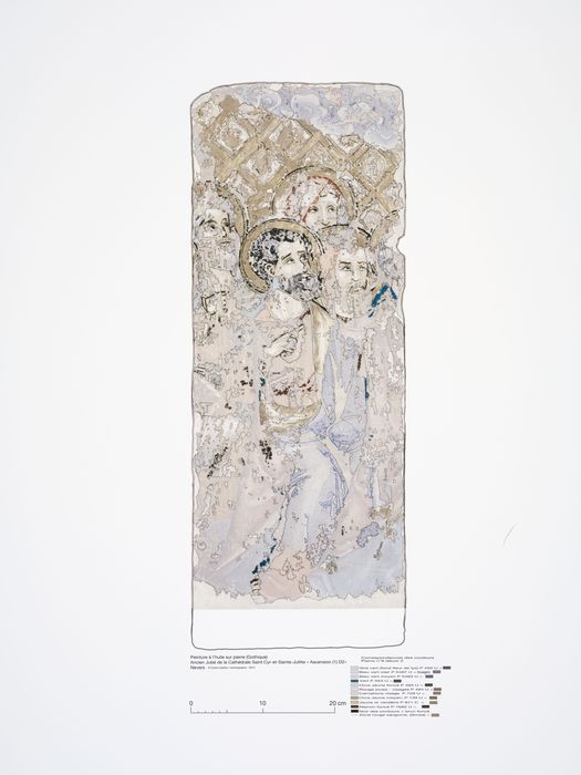 fragment lapidaire de l’ancien jubé : Ascension (document imprimé)