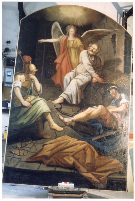 tableau : Délivrance de saint Pierre par un ange (la)