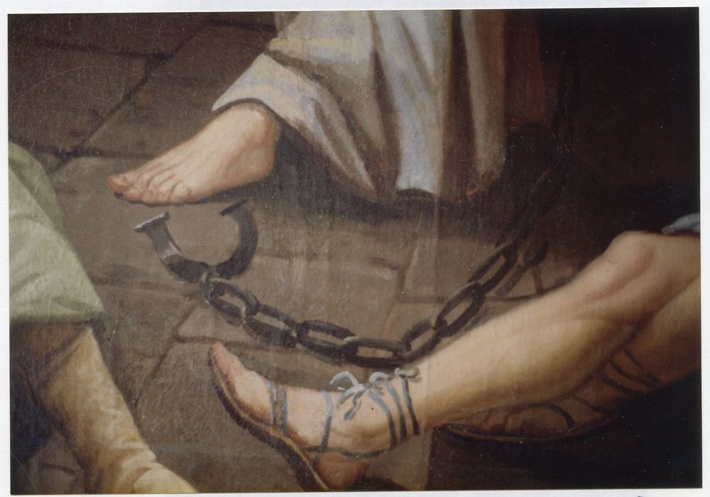 tableau : Délivrance de saint Pierre par un ange (la)