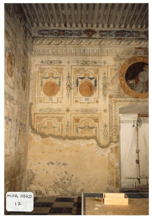 peintures monumentales de la grande salle, vue partielle (mur nord)