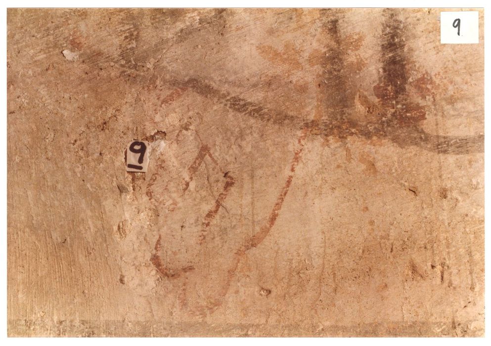 peinture monumentale, mur nord, registre supérieur (fragment)