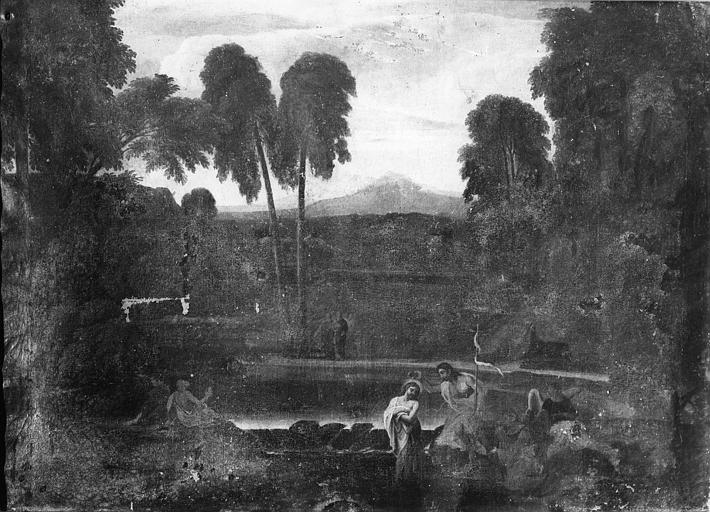 Tableau : 'Le Baptême du Christ', huile sur toile