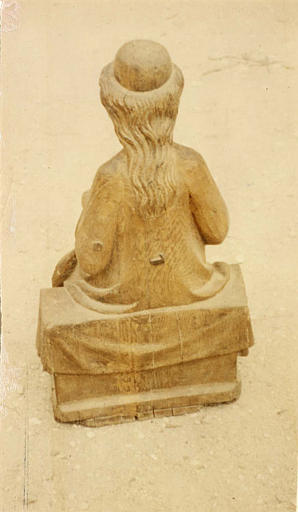 Statue : 'Sainte femme assise', bois sculpté (dos) - © Ministère de la Culture (France), Médiathèque du patrimoine et de la photographie (objets mobiliers), tous droits réservés